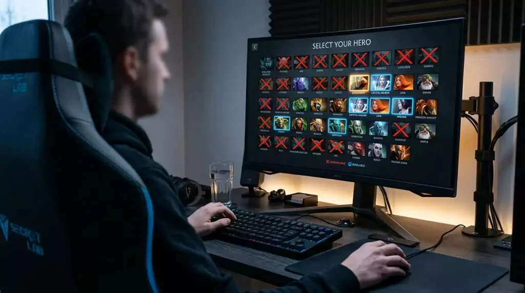 Apuestas en vivo durante el pick-ban de Dota 2