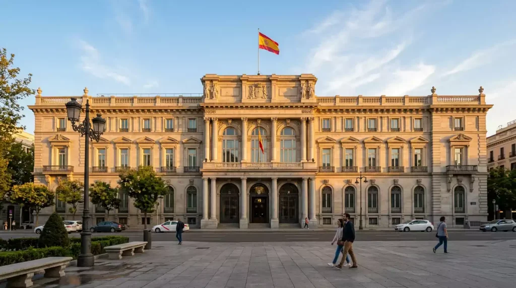 Edificio institucional en Madrid sede del regulador español de juego online