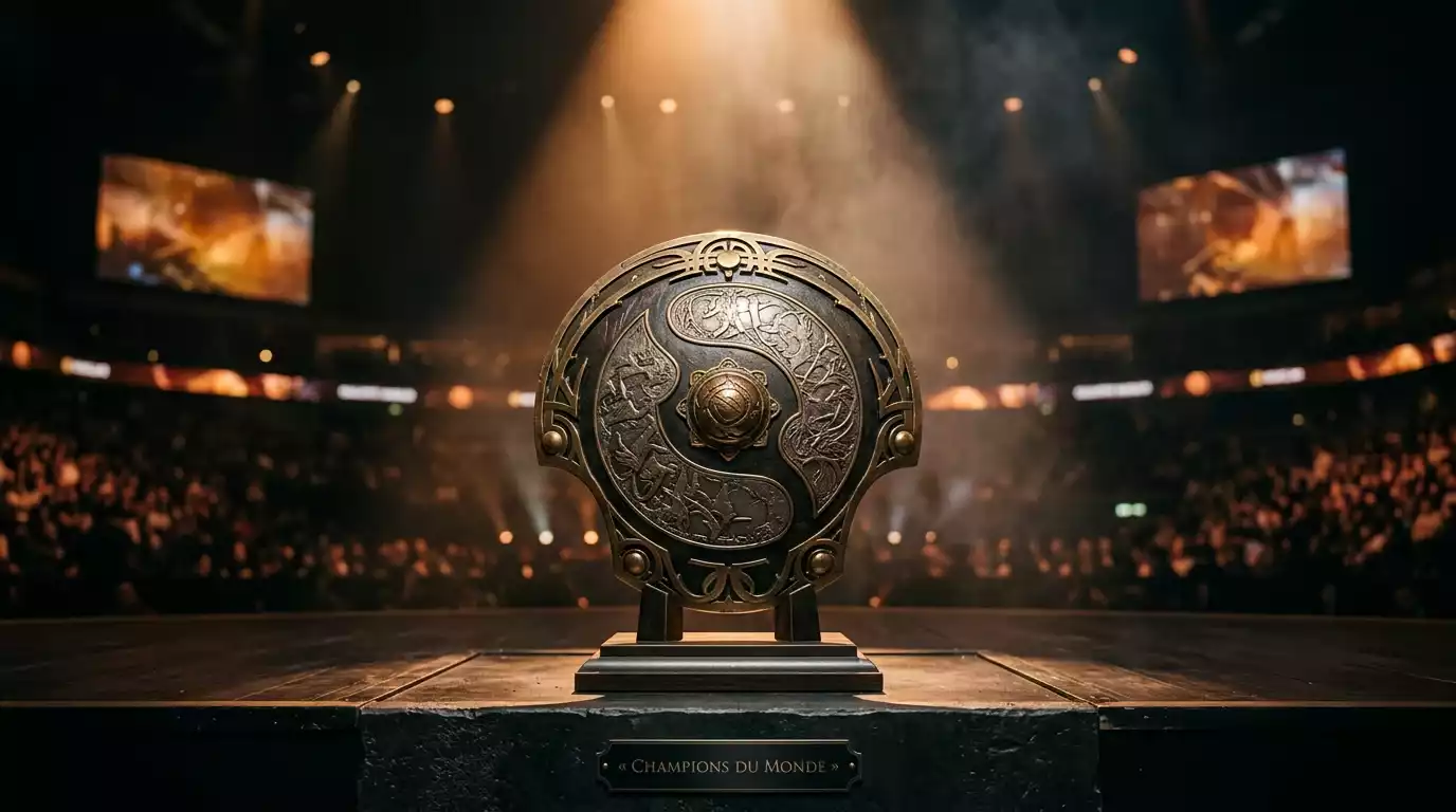 Aegis of Champions de The International 2025, trofeo principal del circuito competitivo de Dota 2